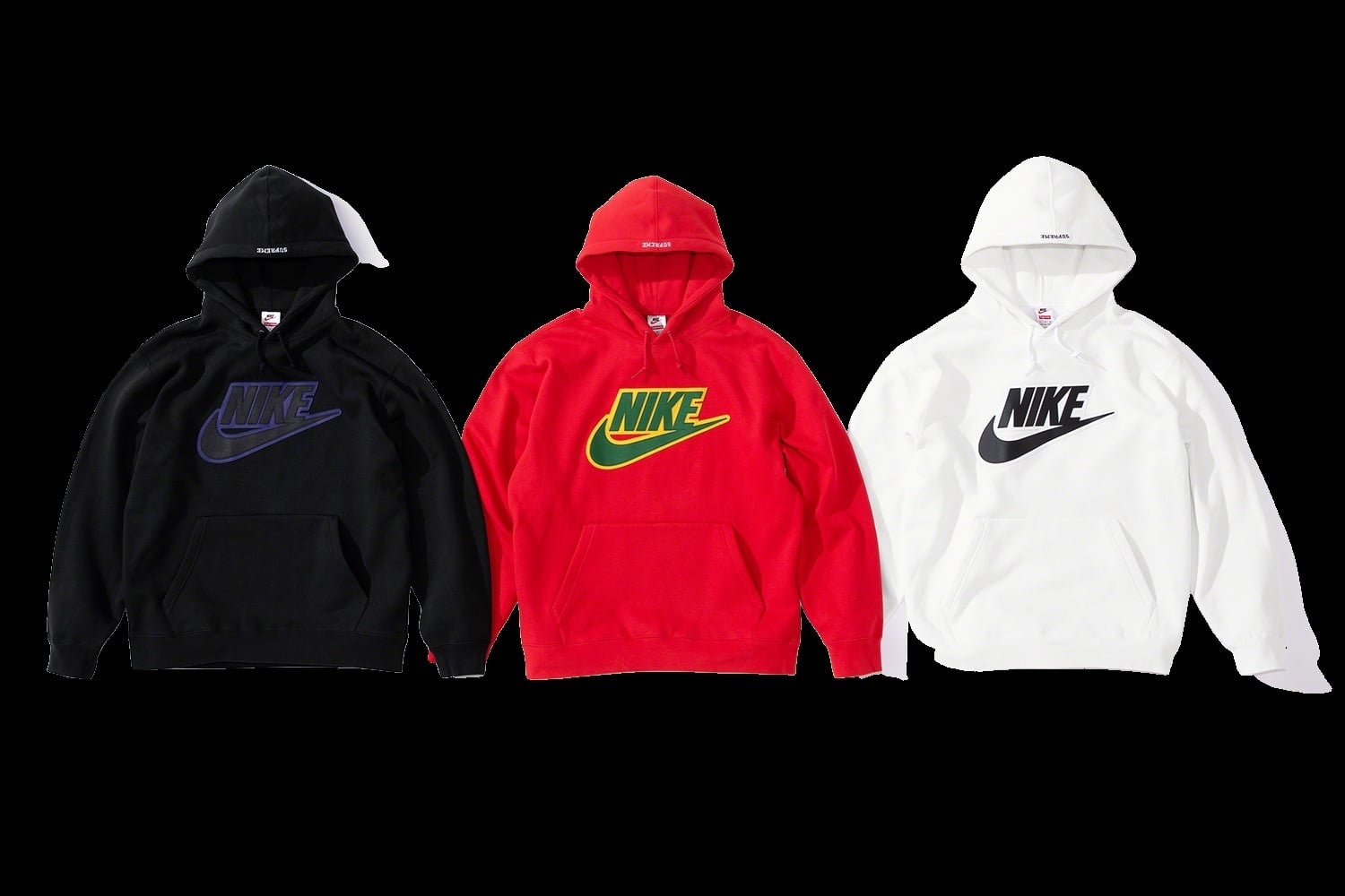 Supreme®/Nike® Leather Appliqué Hooded Sweatshirt